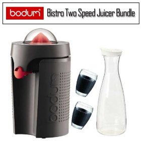 Bodum K1114901US Black Bistro Two Speed Juicer Bundle