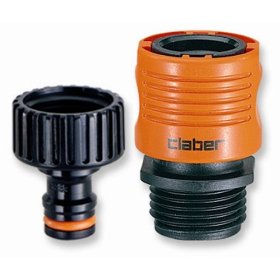 Claber 8458 Faucet To Garden Hose Quick Connect Set