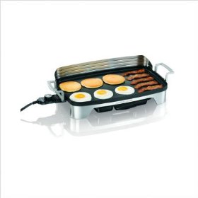 Electric Griddle with Removable Backsplash