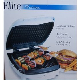 Elite Gourmet Nonstick Indoor Contact Grill