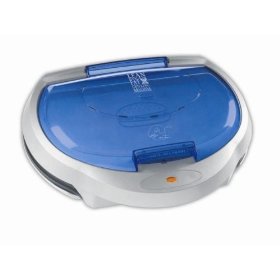 George Foreman GR15BWI Super Champ Family Size Grill with Indigo Bun Warmer