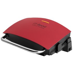 George Foreman GR236CTR G-Broil Cool-Touch Electric Nonstick Countertop Grill, Red