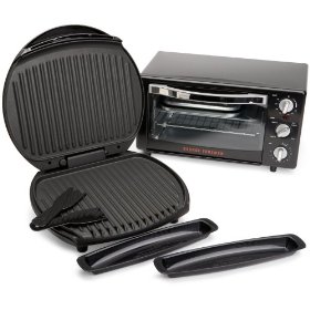 George Foreman GR36BTO6B Jumbo Grill and 6-Slice Toaster Oven/Broiler