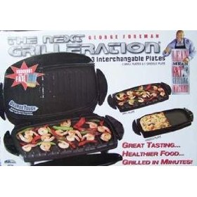 George Foreman GRP54G Next Grilleration Standard Grill w/Griddle Plate