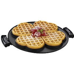 George Foreman GRP106WP 2 Removable Nonstick Heart-Shaped Waffle Plates for the George Foreman Grill