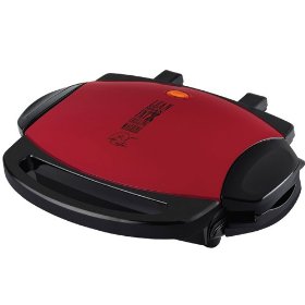 George Foreman GRP46R 72-Square-Inch Grill with Nonstick Removable Plates, Red