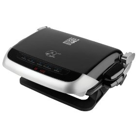 George Foreman GRP4EMB Black Evolve Grill with 2 Grill Plates, 1 Deep-Dish Bake Pan and 1 Cupcake and Muffin Pan Insert