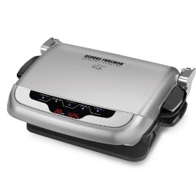 George Foreman GRP4EP Platinum Evolve Grill with 2 Grill Plates, 1 Deep-Dish Bake Pan and 1 Mini Burger Insert