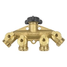 Gilmour Brass 4-Way Connector 44GF