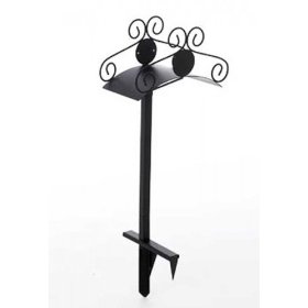 Liberty Garden Products 645 Ornamental 125-Foot Capacity Two Point Steel Garden Hose Stand Black