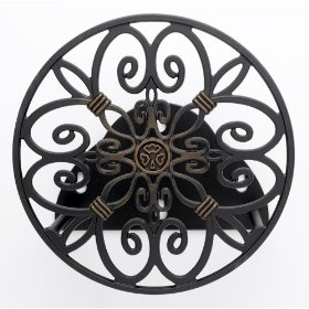 Liberty Garden Products 670 Decorative Anti-Rust Cast Aluminum Wall-Mounted Garden Hose Butler/Hanger with 125-Foot Capacity, Antique Patina Finish