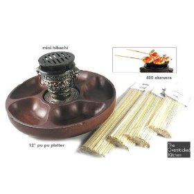 MINI HIBACHI GRILL & PU PU PLATTER SET