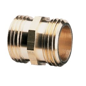 Nelson Industrial Brass Pipe and Hose Fitting for Female Hose to Female Hose, Double Male 50573