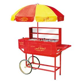 Nostalgia HDC-701 Carnival Hot-Dog Cart with Umbrella