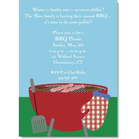 Outdoor Grilling Party Invitations