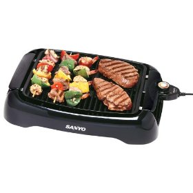 Sanyo HPS-SG2 Indoor Barbeque Grill with 120-Square-Inch Nonstick Cooking Surface