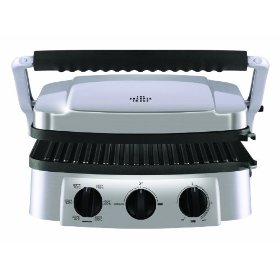 The Sharper Image 8147SI Stainless-Steel Super Grill with Interchangeable Nonstick Plates