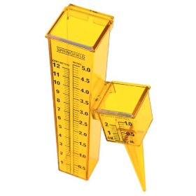 Springfield Precision Inst 90107 "2 for 1" 2-piece Sprinkler & Rain Gauge - Bright Yellow