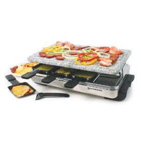 Swissmar KF-77081 8-Person Stelvio Raclette Party Grill with Granite Stone