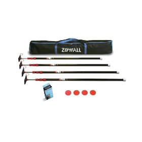 ZipWall ZipPole ZP4 Low Cost Spring Loaded Pole Kit with Carry Bag